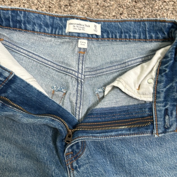 Abercrombie and fitch the 90s straight ultra high rise curve love blue jeans S 2 - Picture 6 of 10